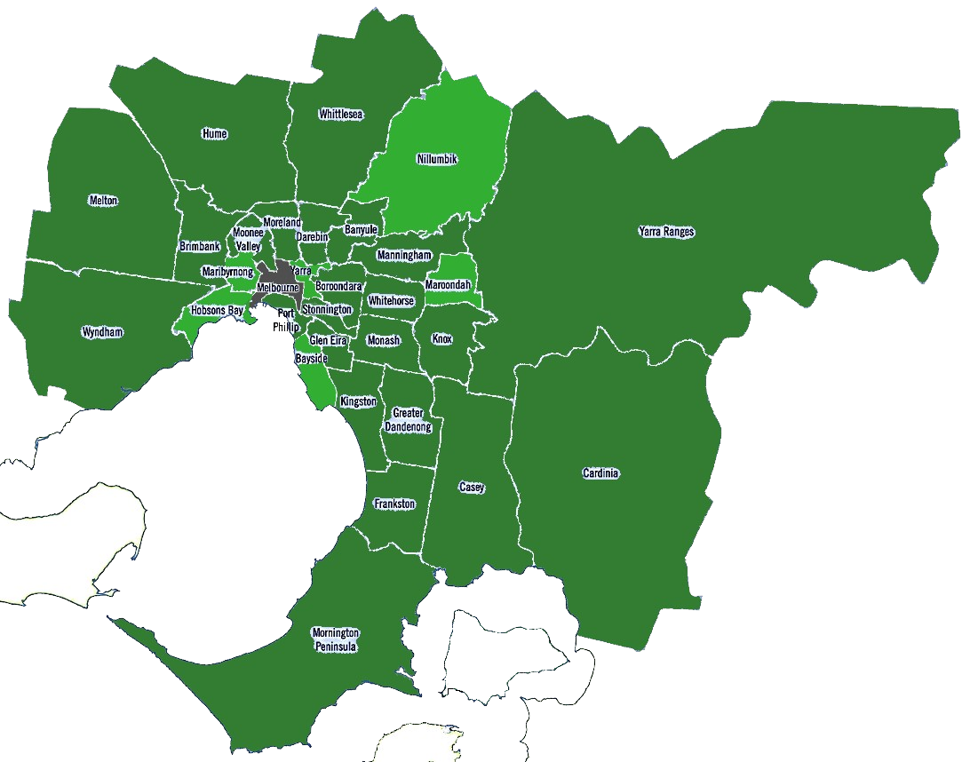 Sub-set of Figure 5 -  Council allowance categories by municipal district